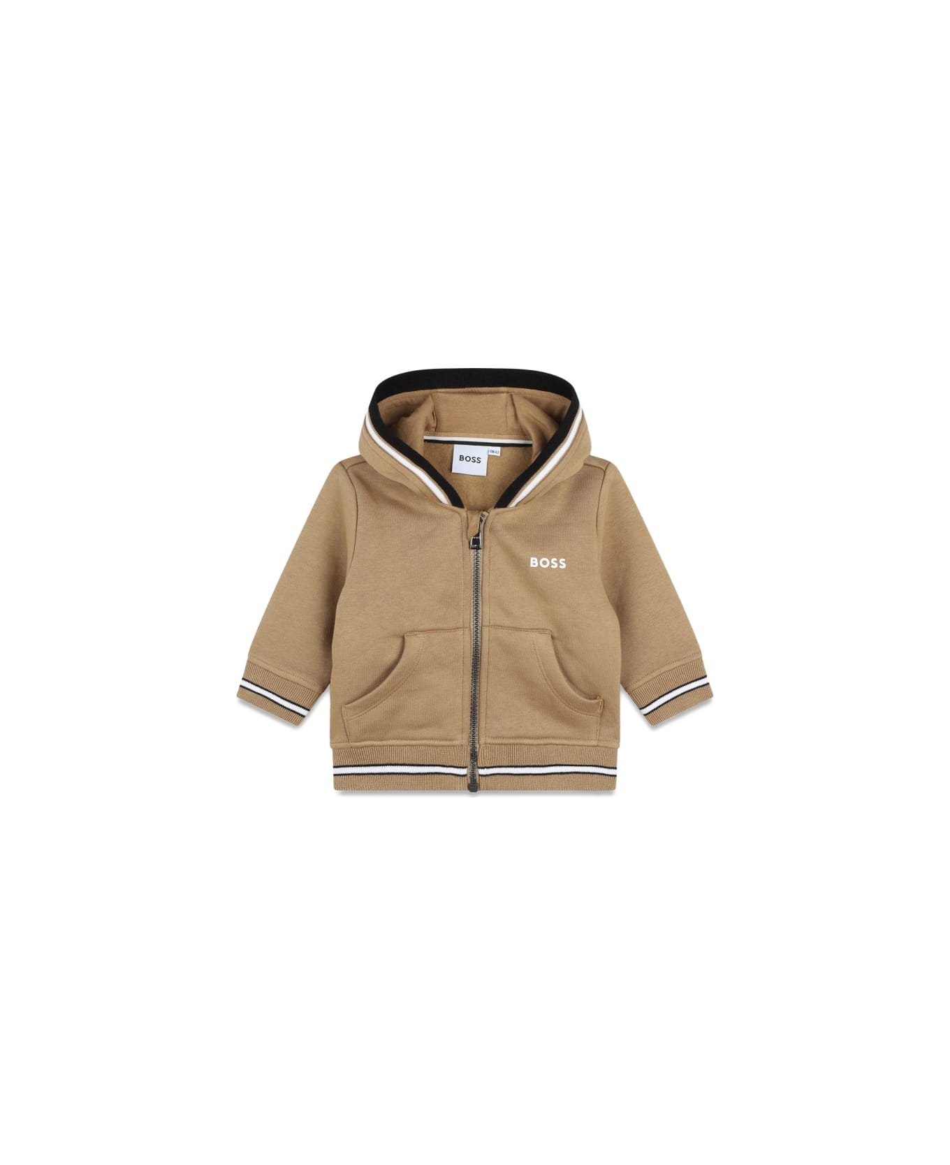 Hugo Boss Hooded Cardigan - BEIGE