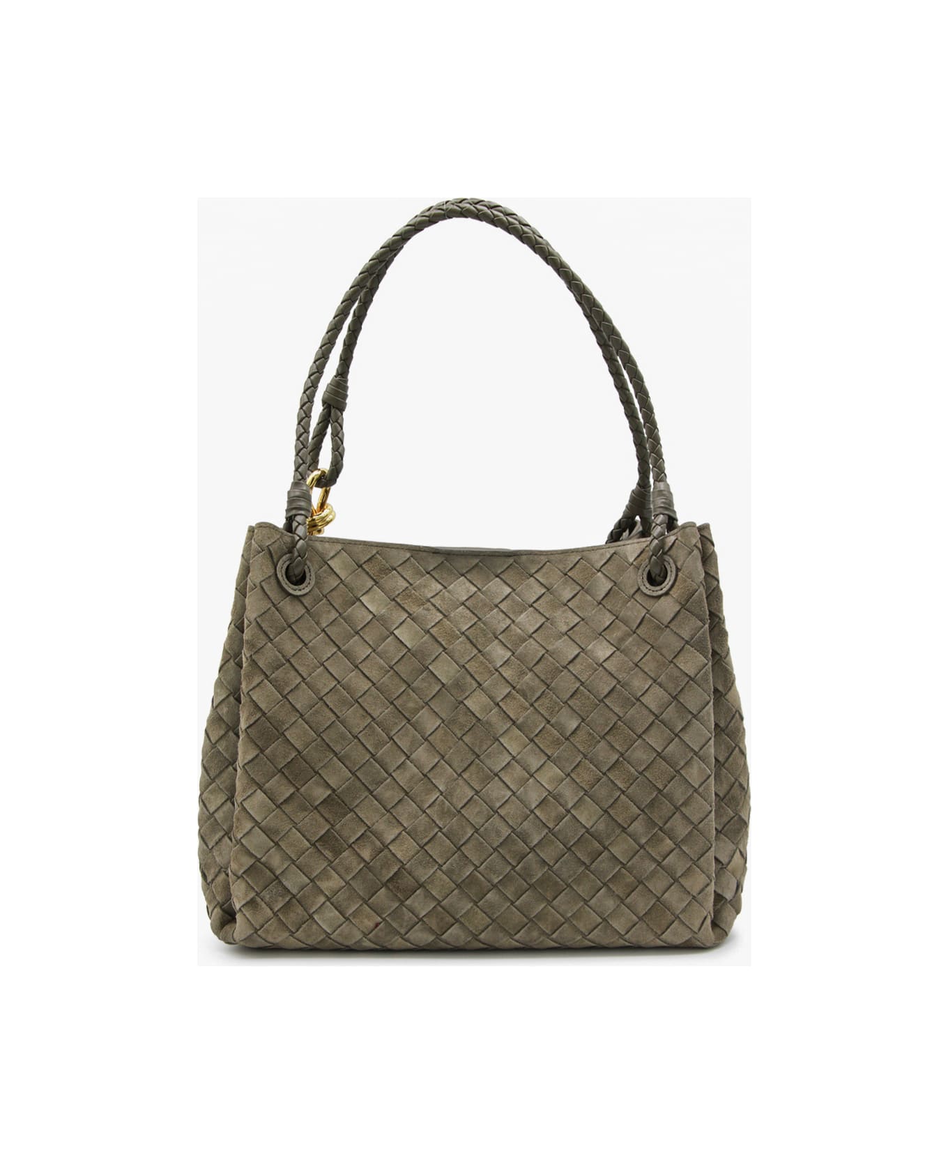 Bottega Veneta Green Leather Parachute Large Top Handle Bag - CYPRESS