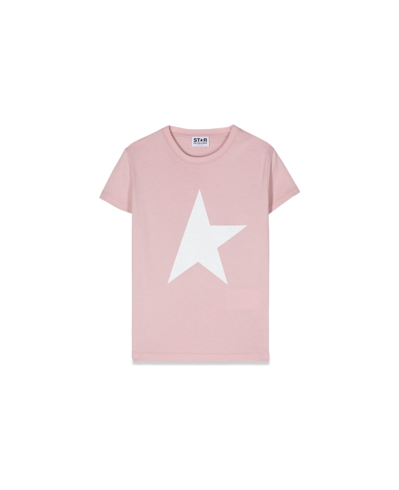 Golden Goose Star/ Girl's T-shirt S/s Logo/ Big Star Printed/ Logo - PINK
