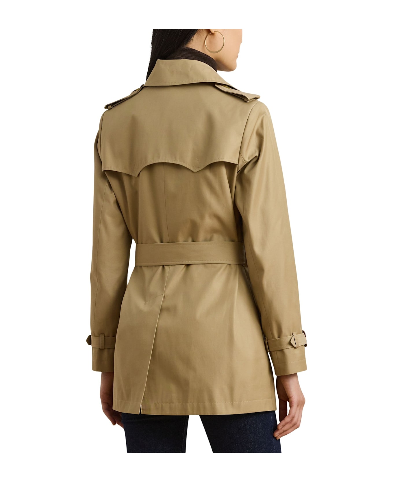 Ralph Lauren Double Breast Belt Tr 30
 Lined Coat - Birch Tan