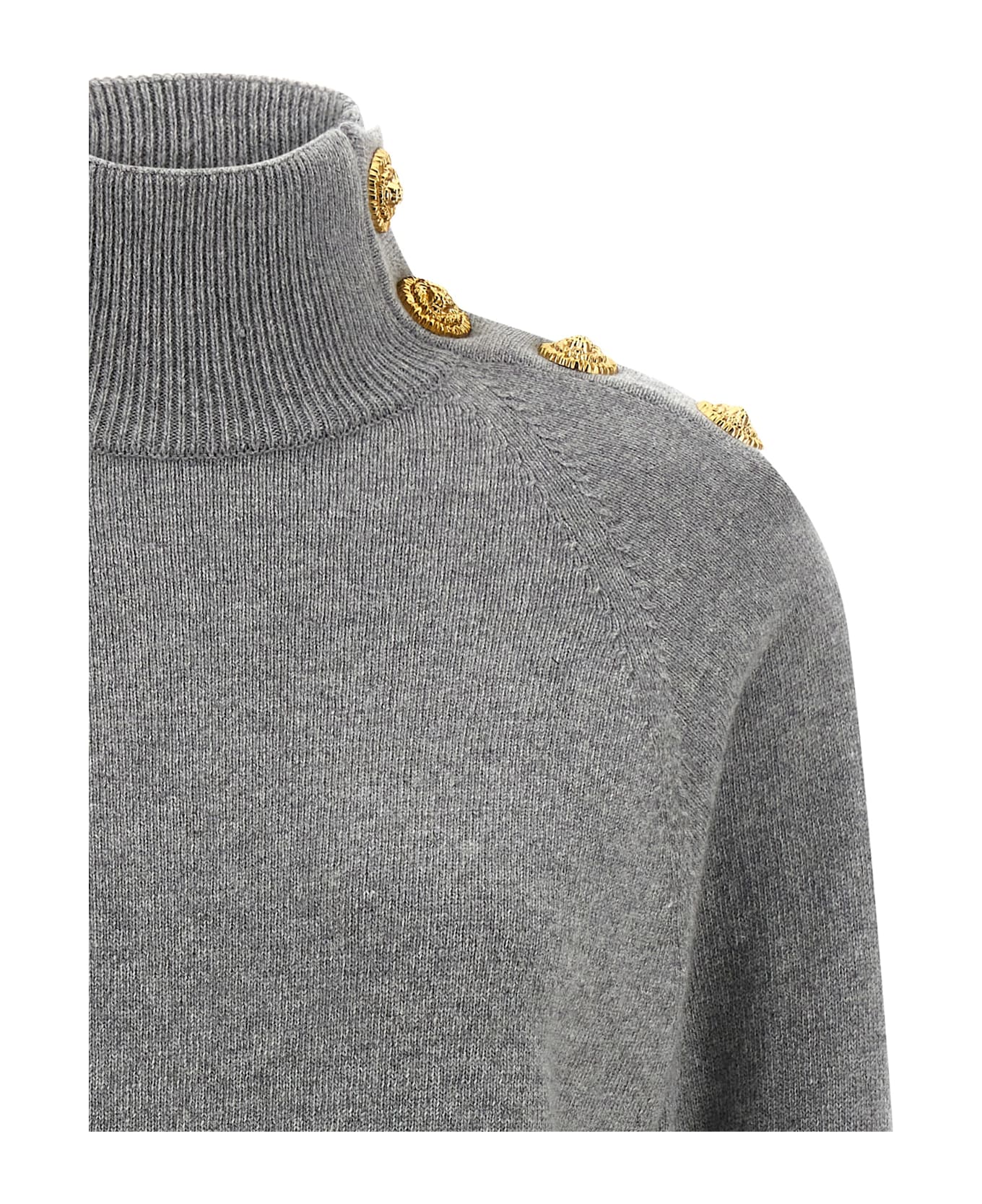 Balmain Cashmere Wool Dress - Gray