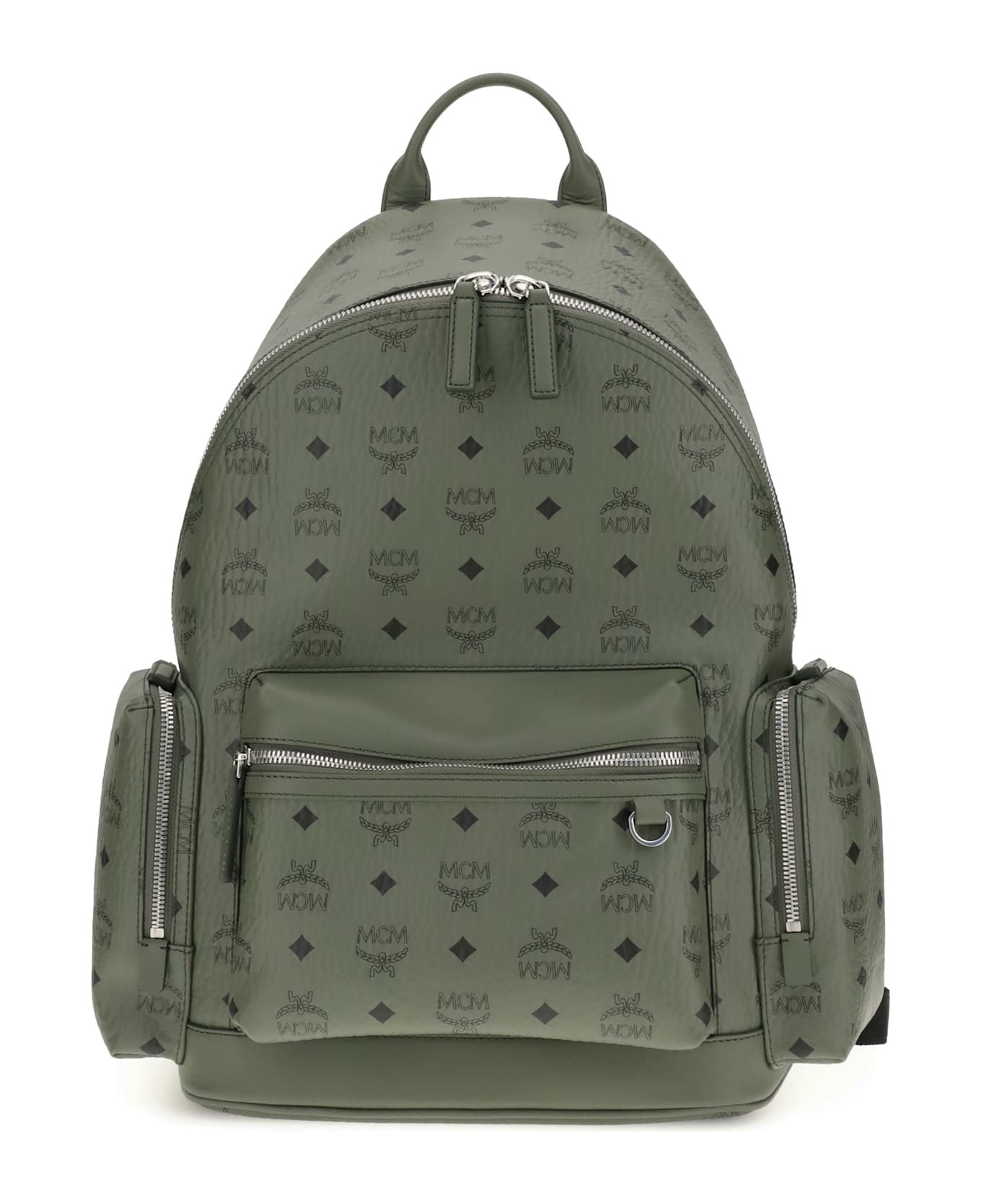 MCM Printed Canvas Stark Backpack
