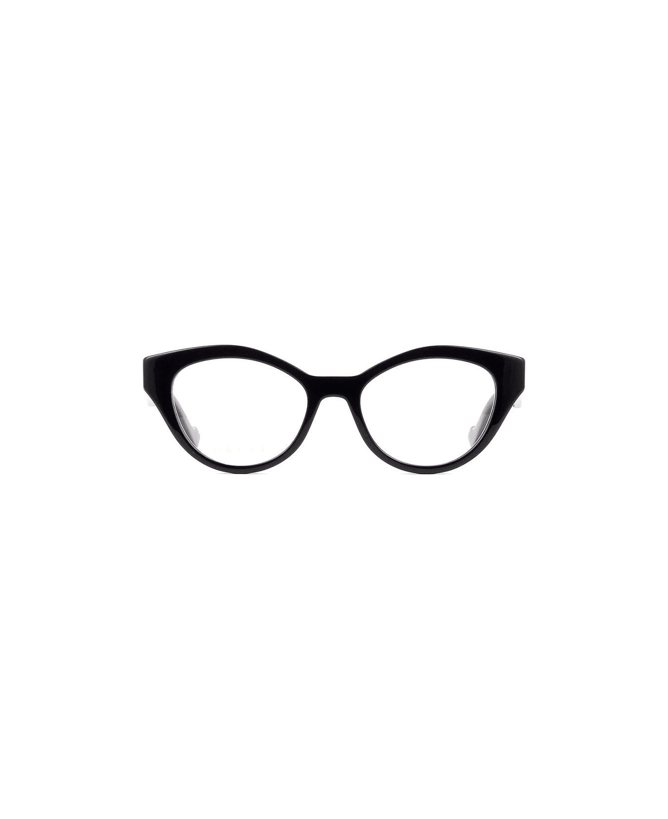Gucci Eyewear Cat Eye Frame Glasses - BLACK-BLACK-TRANSPARENT