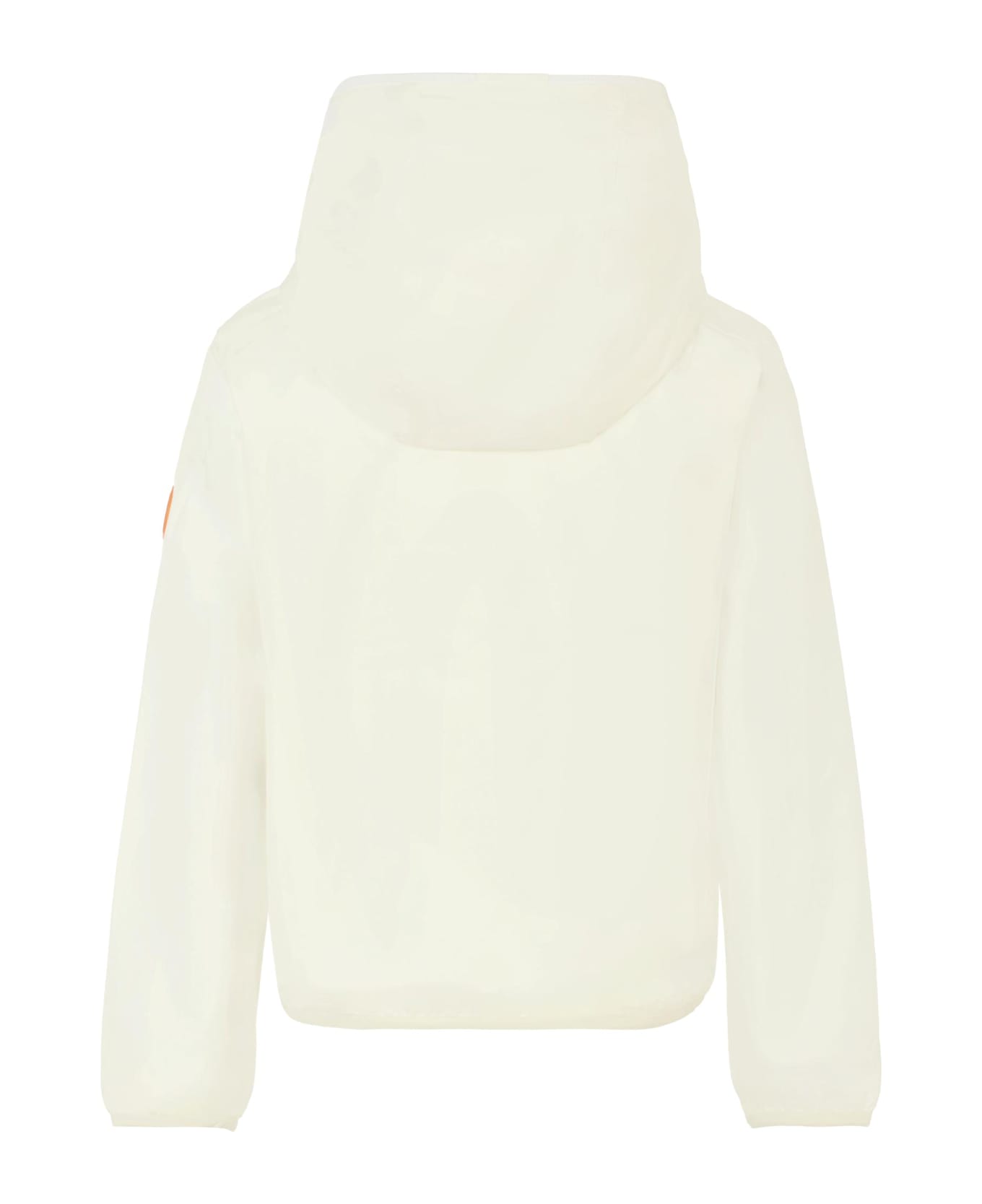 Save the Duck White Jules Windbreaker For Kids With Logo - White