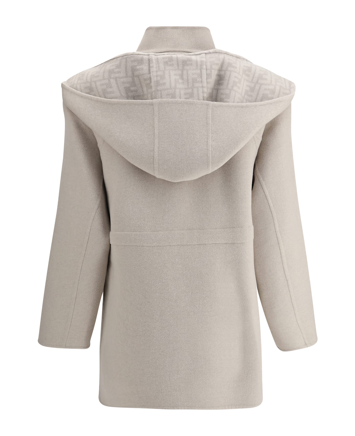 Fendi Wool Coat With Removable Hood - Calce