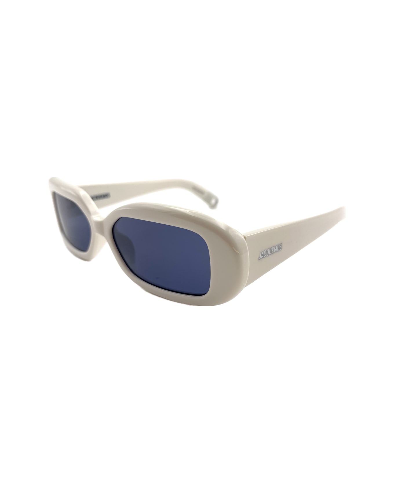 Jacquemus Les Lunettes Rond Carré Jac 11 C2 White Sunglasses - Bianco