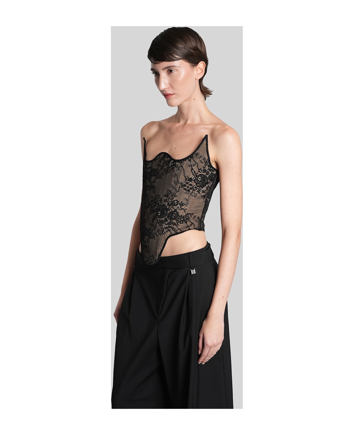 Giuseppe di Morabito Topwear In Black Polyamide - black