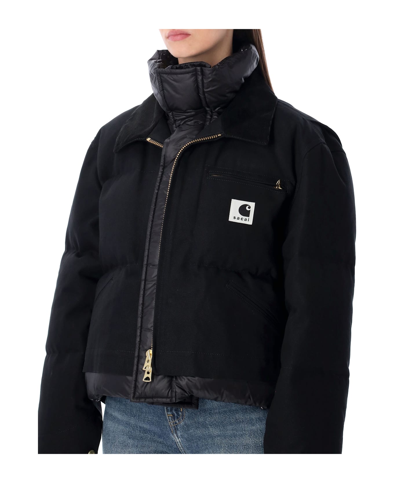 Sacai X Carhartt Wip Puffer Jacket - BLACK