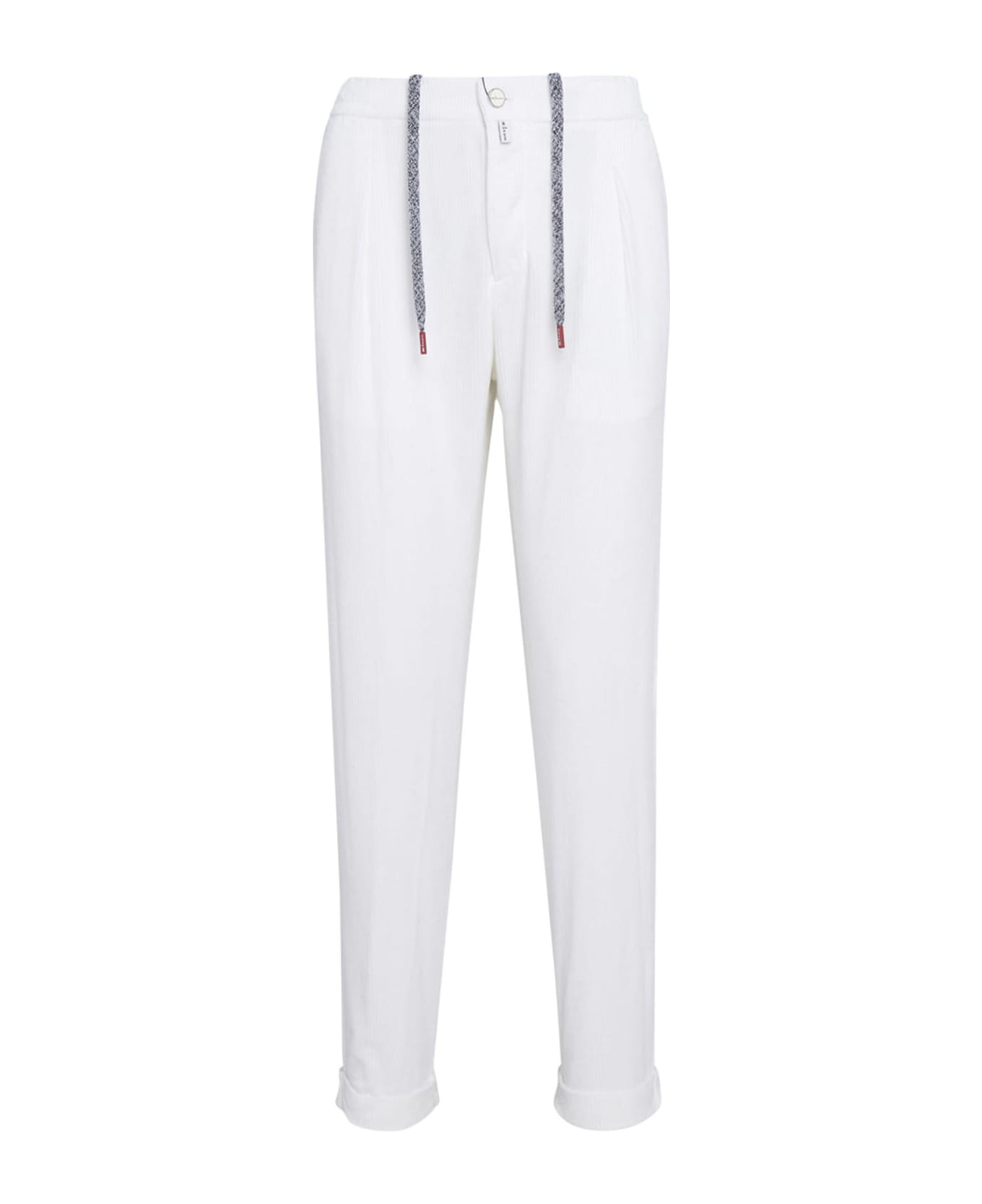 Kiton Trousers Cotton - WHITE