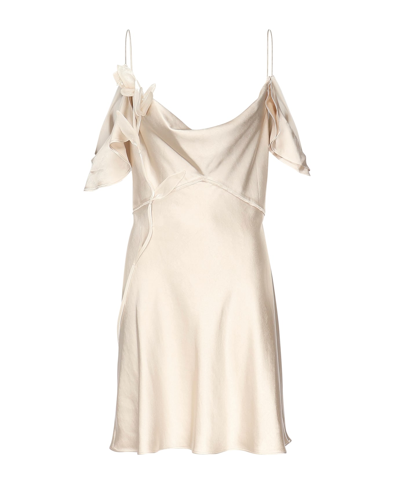 self-portrait Floral Mini Dress - Champagne