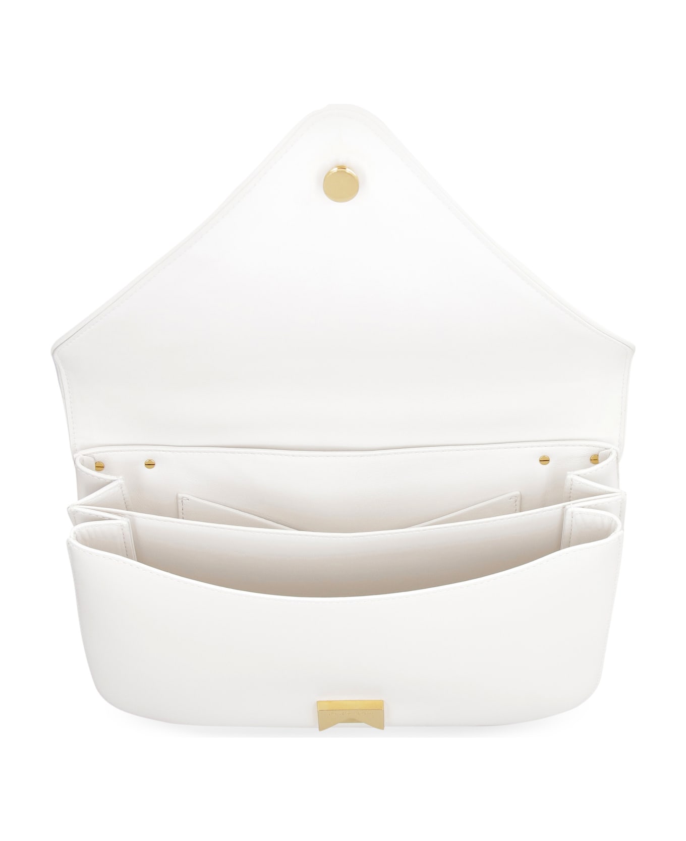 Bottega Veneta Mount Leather Envelope Bag - White