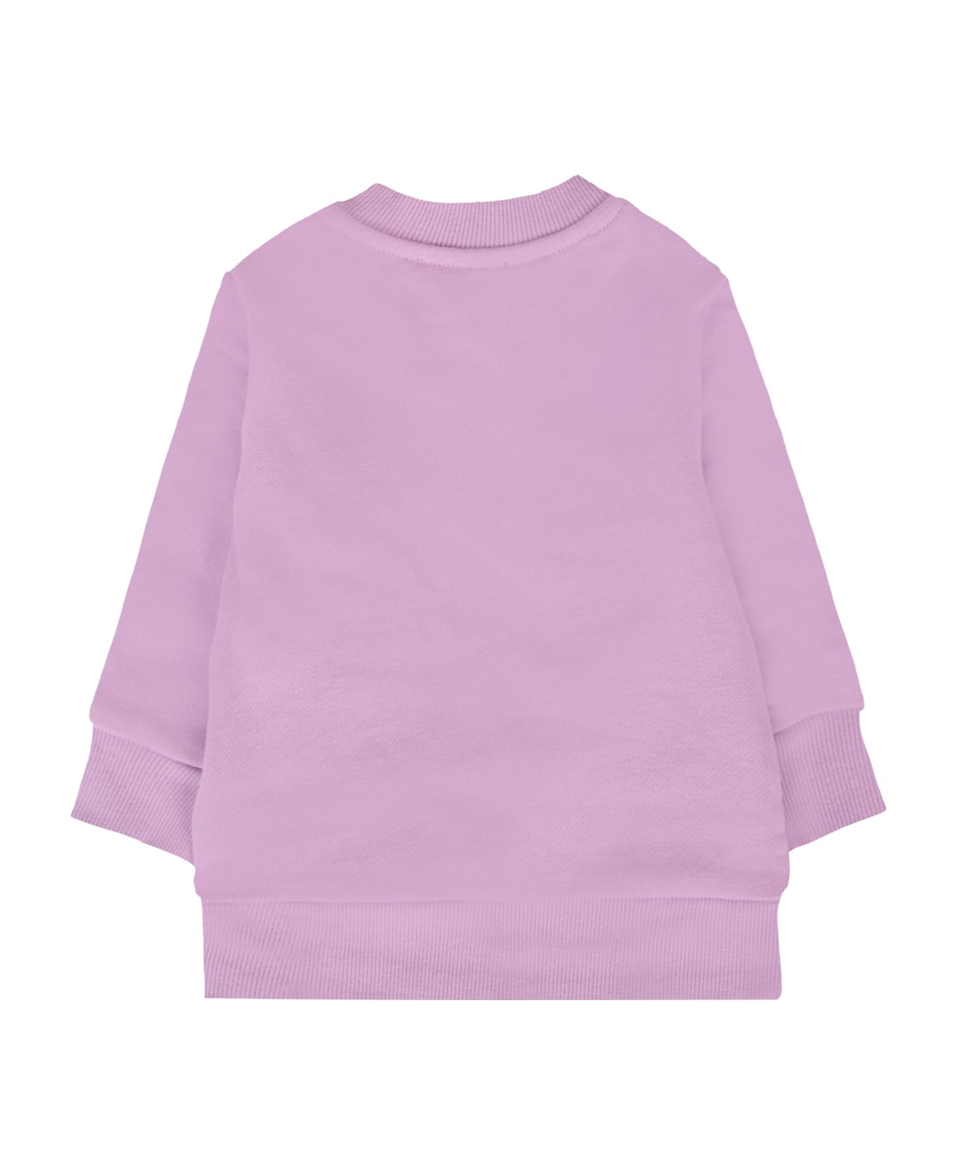 Diesel Lilac Sweatshirt For Baby Girl With Logo - Lilac