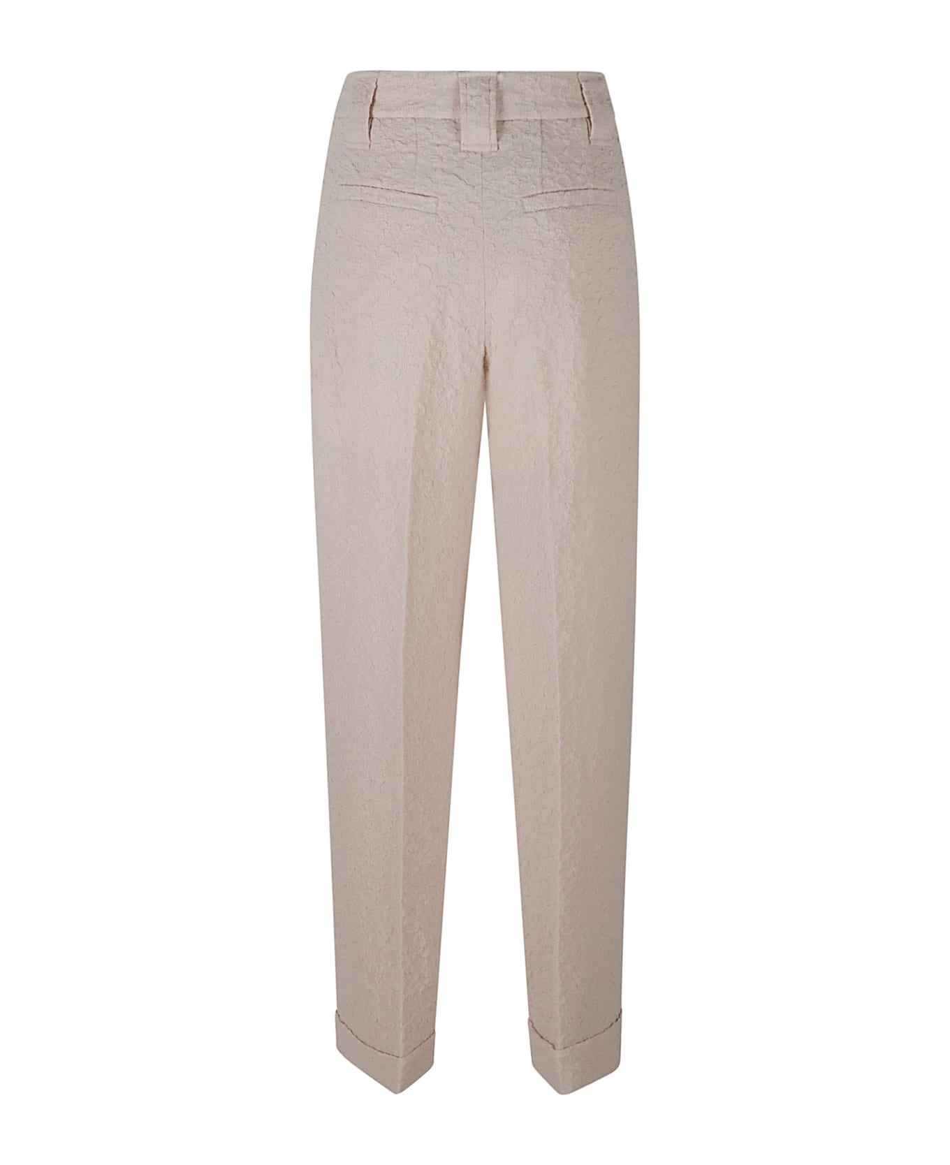 Ganni Pleat Detail Plain Trousers - Oyster Gray