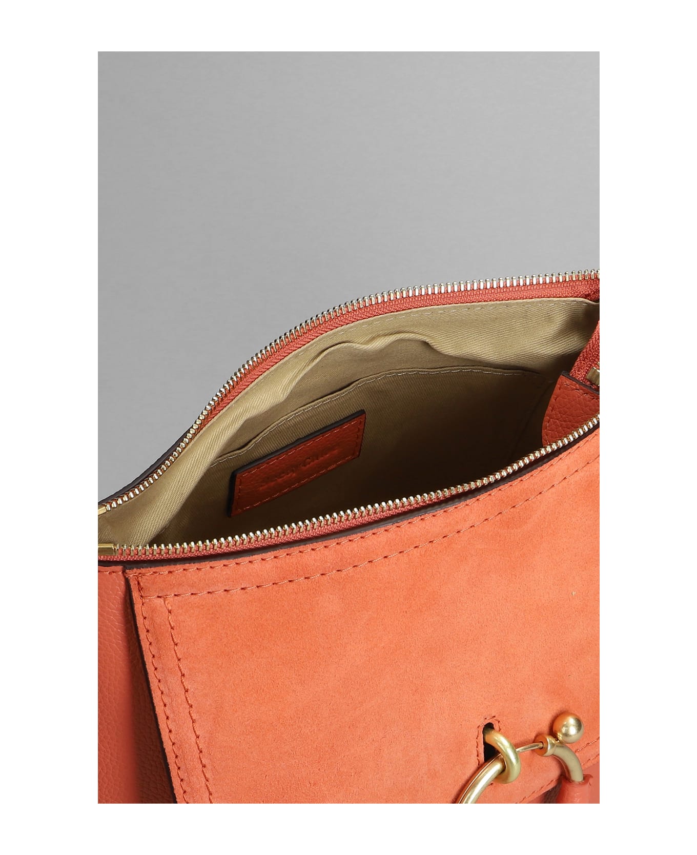 See by Chloé Joan  Shoulder Bag In Red Suede And Leather - red