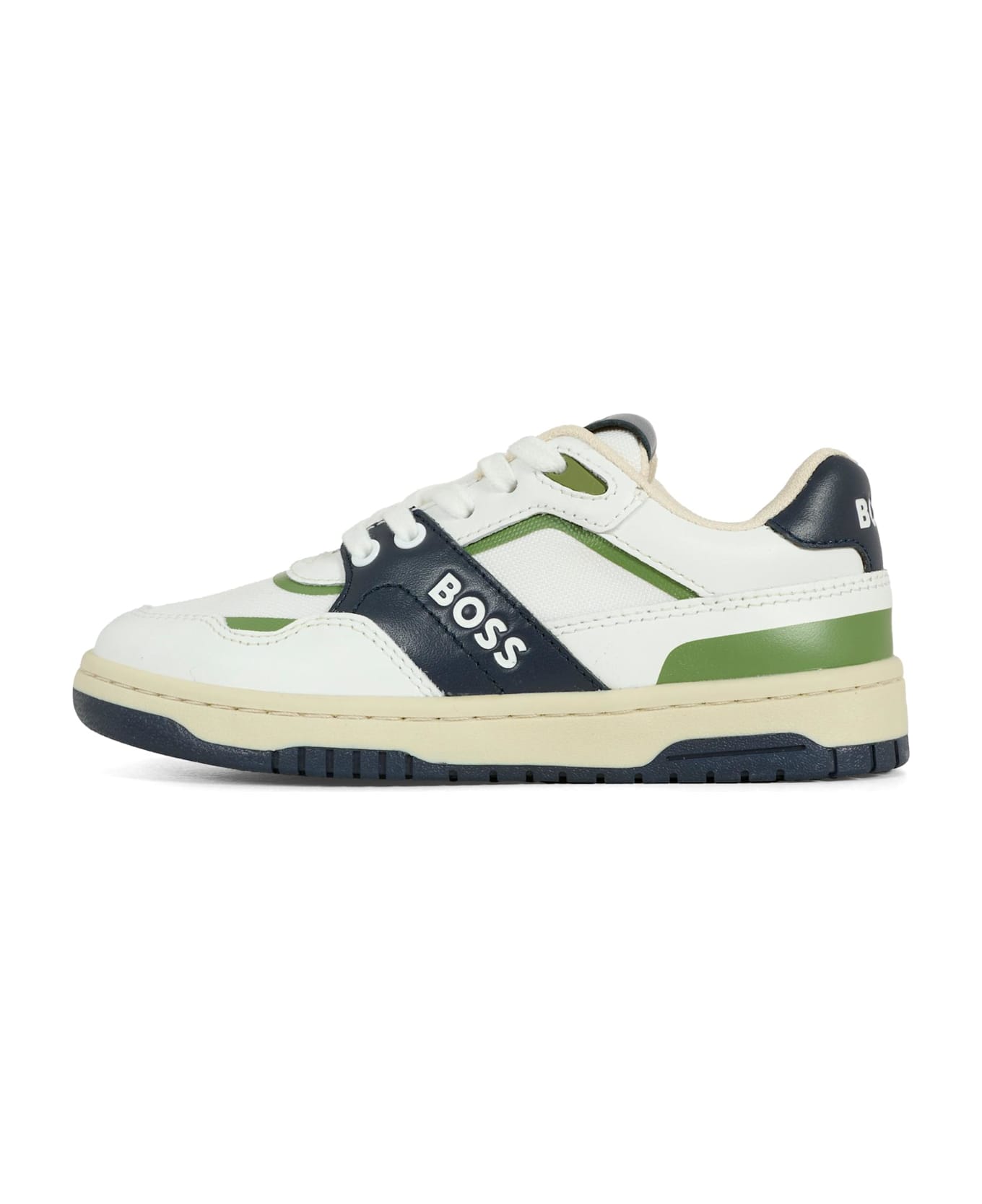 Hugo Boss White Sneakers For Boy With Logo - White
