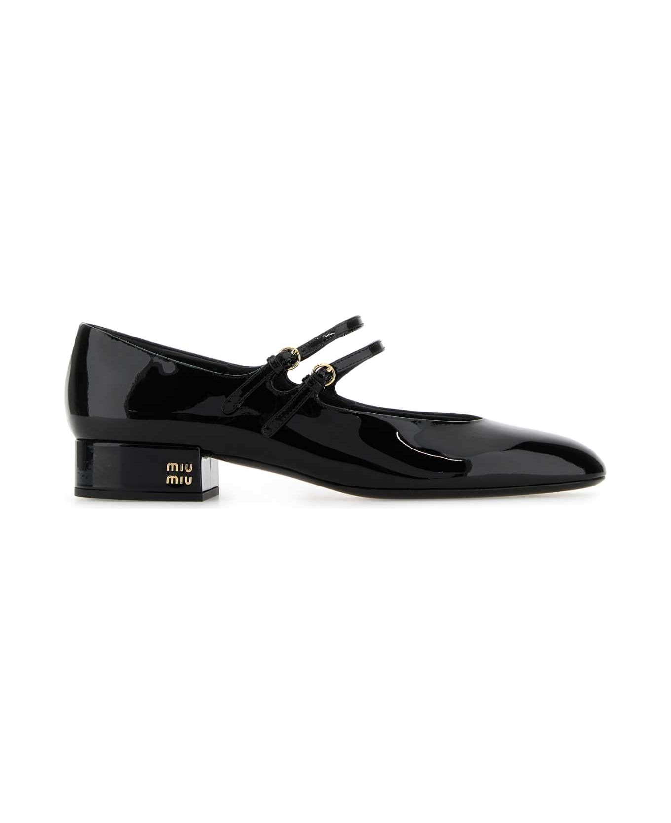 Miu Miu Black Leather Pumps - NERO