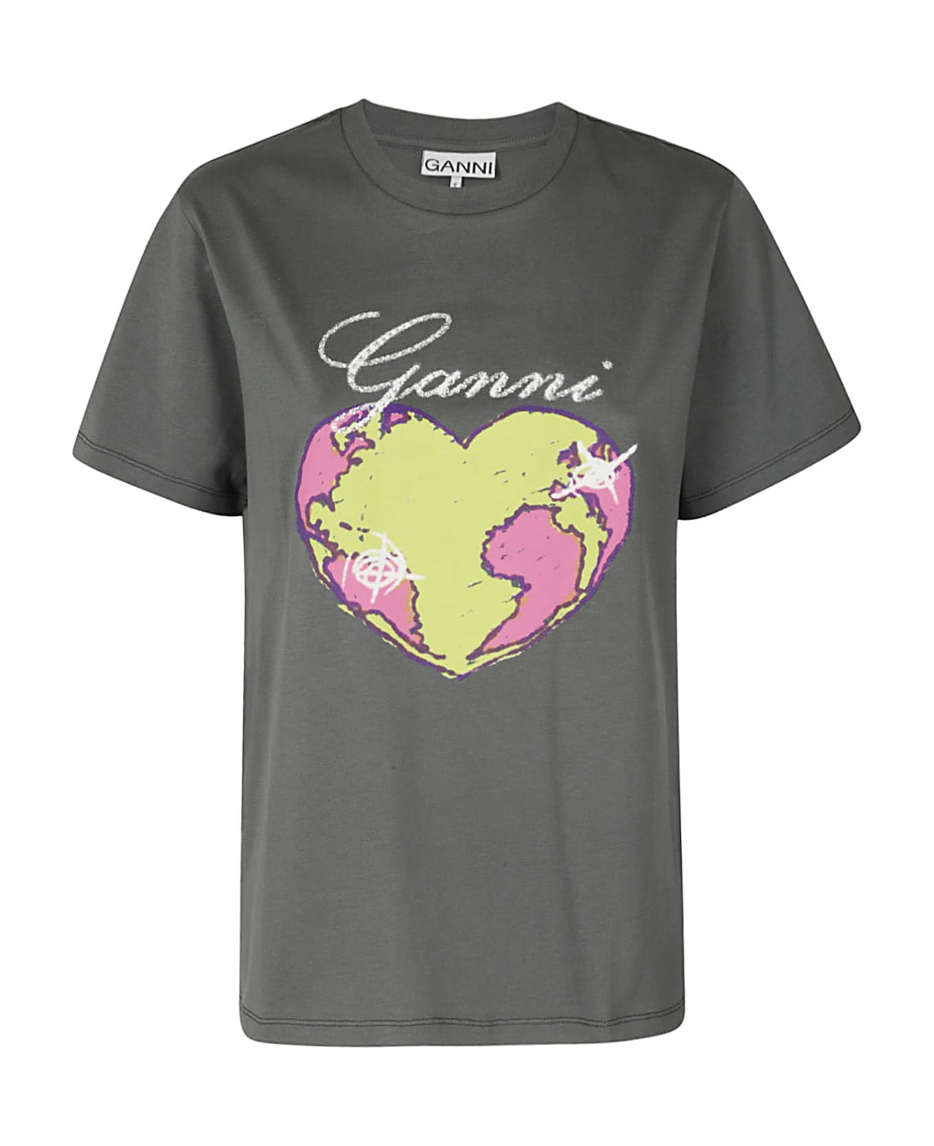 Ganni Basic Jersey Heart Relaxed T-shirt
