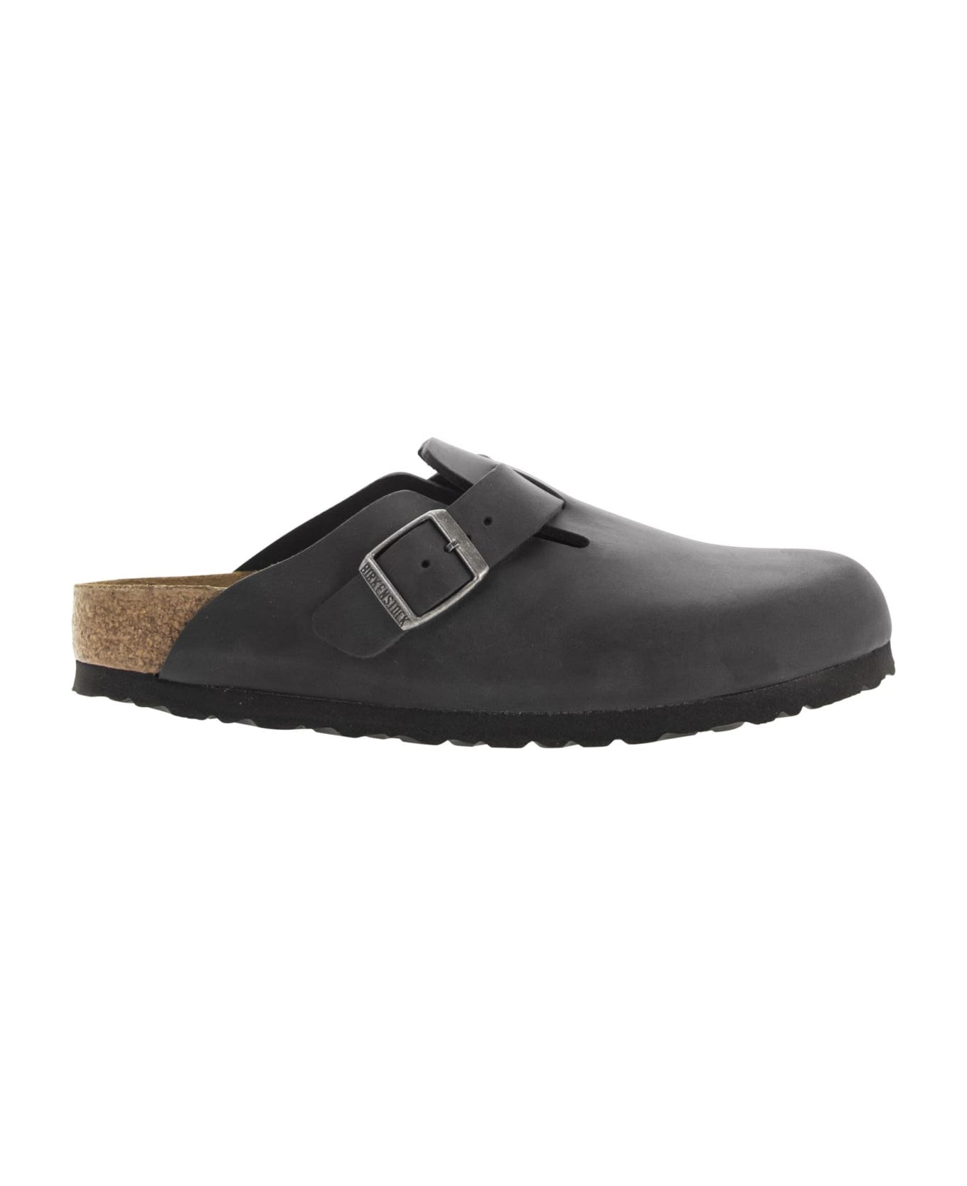 Birkenstock Boston - Oiled Leather Sabot - Black
