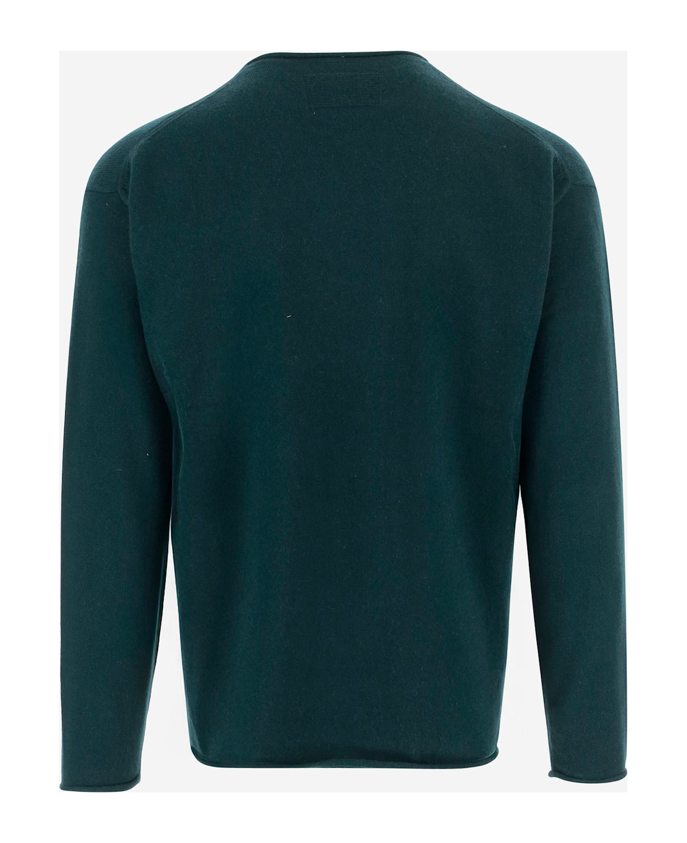 Guest in Residence Cashmere Sweater With Turn-up Cuffs - Green