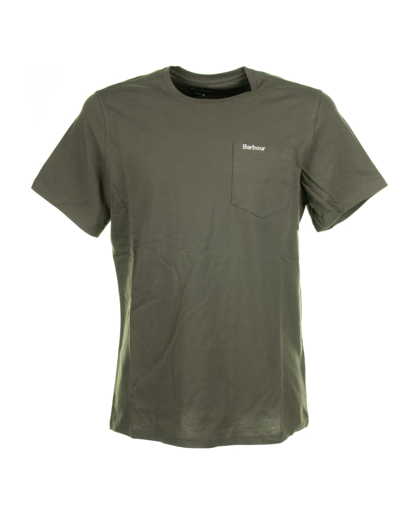 Barbour T-shirt With Pocket And Logo - TARMAC