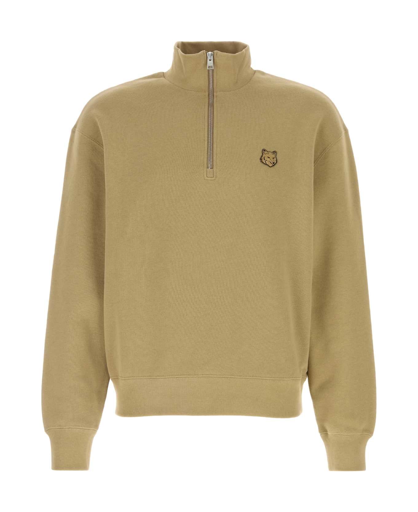 Maison Kitsuné Khaki Cotton Sweatshirt - CARDAMON