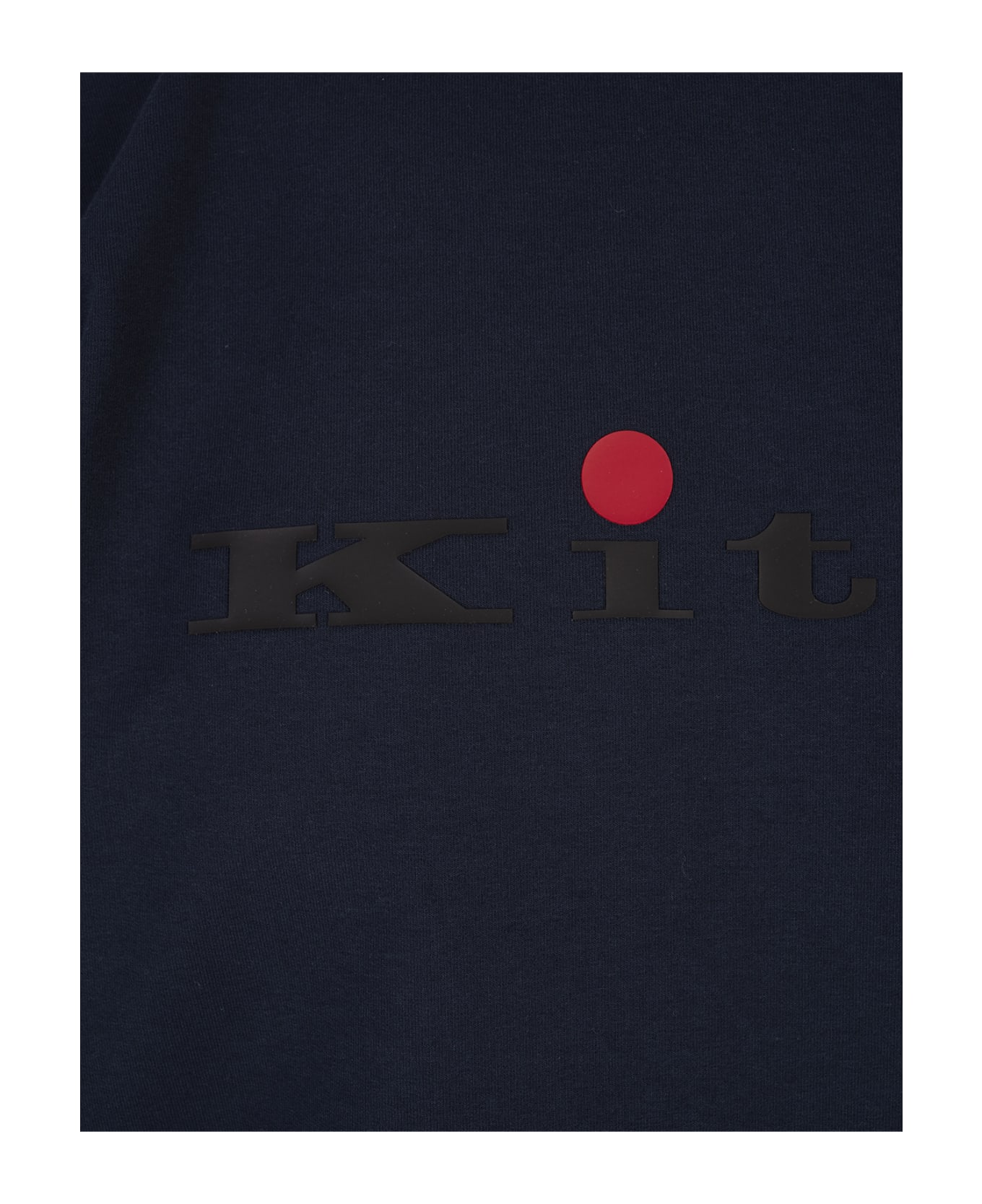 Kiton Blue Crew Neck Sweatshirt With Logo - Blue フリース