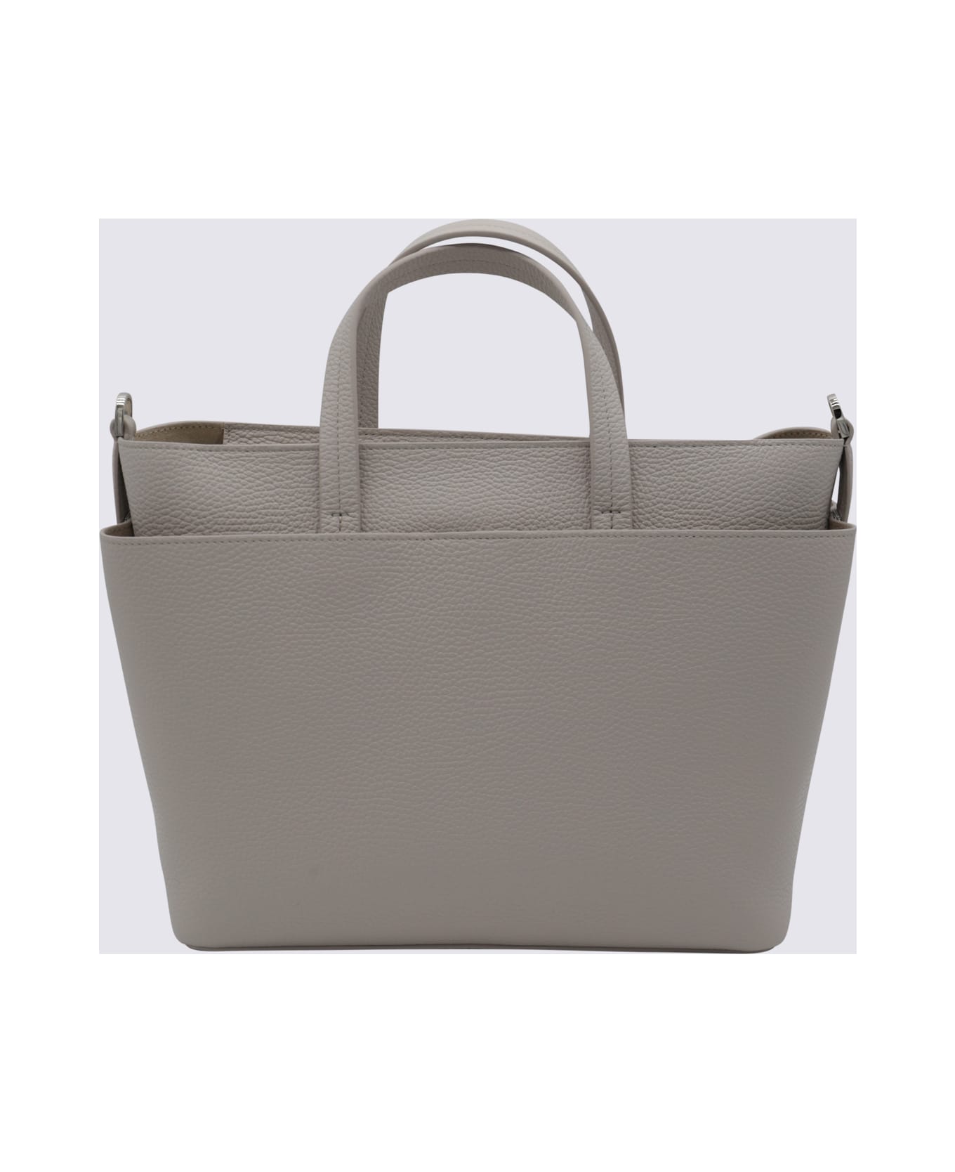 Fabiana Filippi Grey Leather Totes - GREIGE