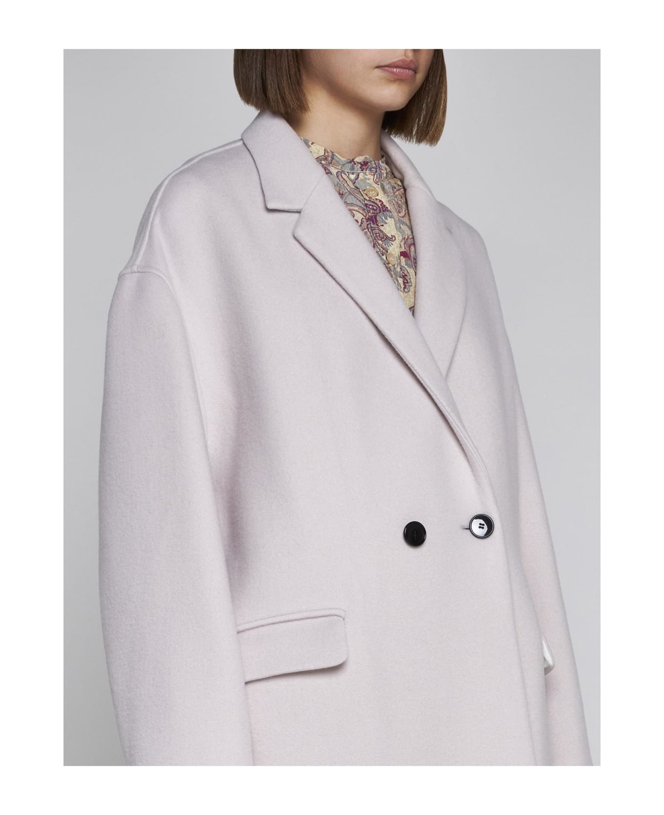 Isabel Marant Efegozi Wool-blend Coat - White