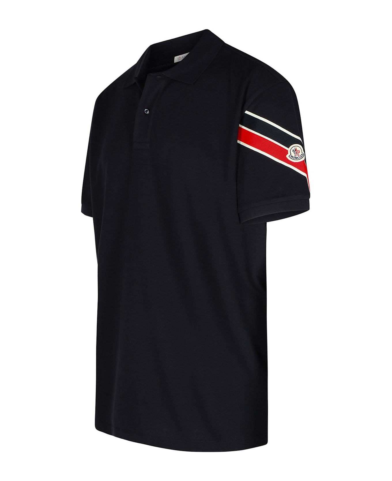 Moncler Navy Cotton Polo Shirt - Navy