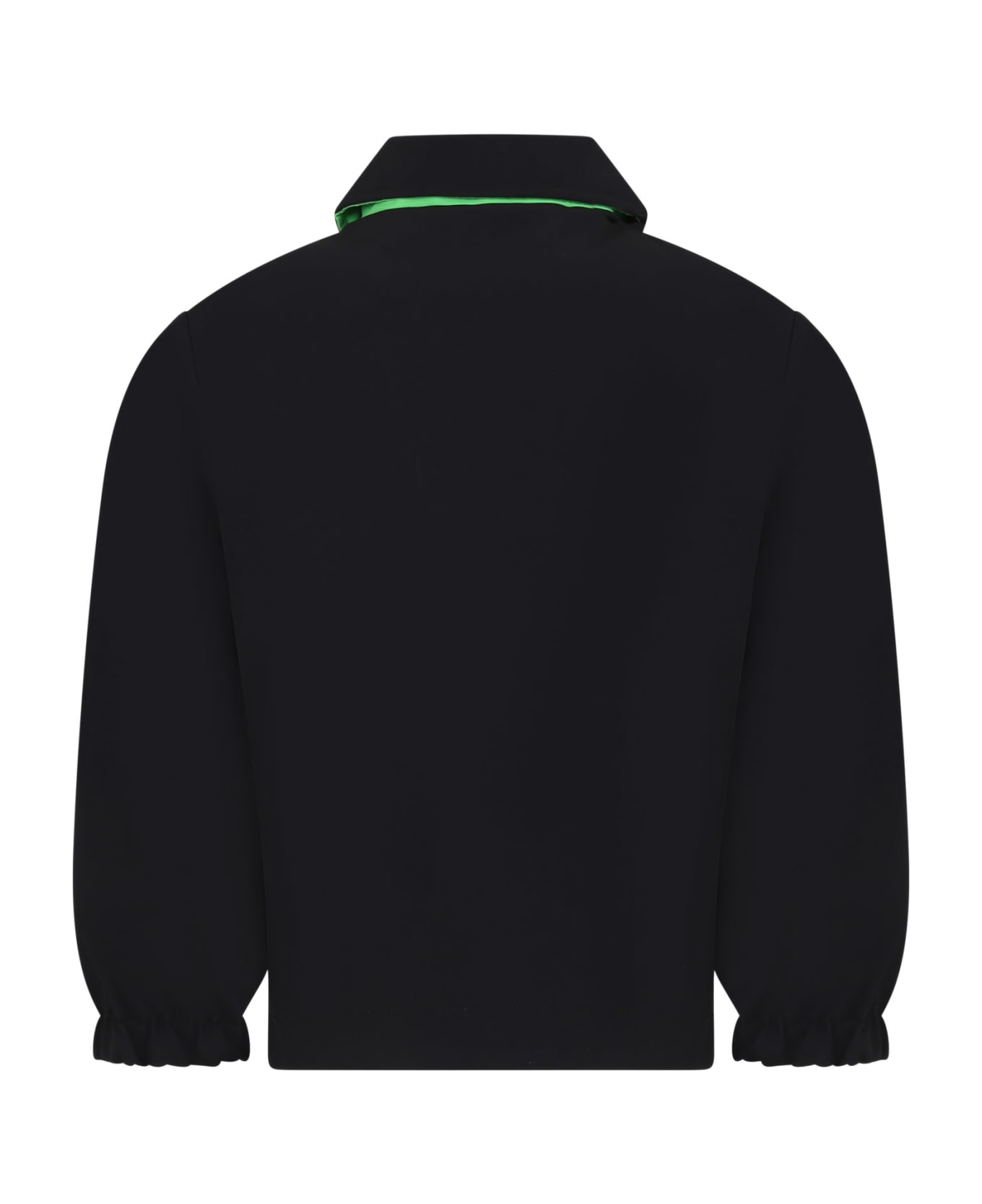 Marc Jacobs Black Jacket For Kids With Logo - Black コート＆ジャケット