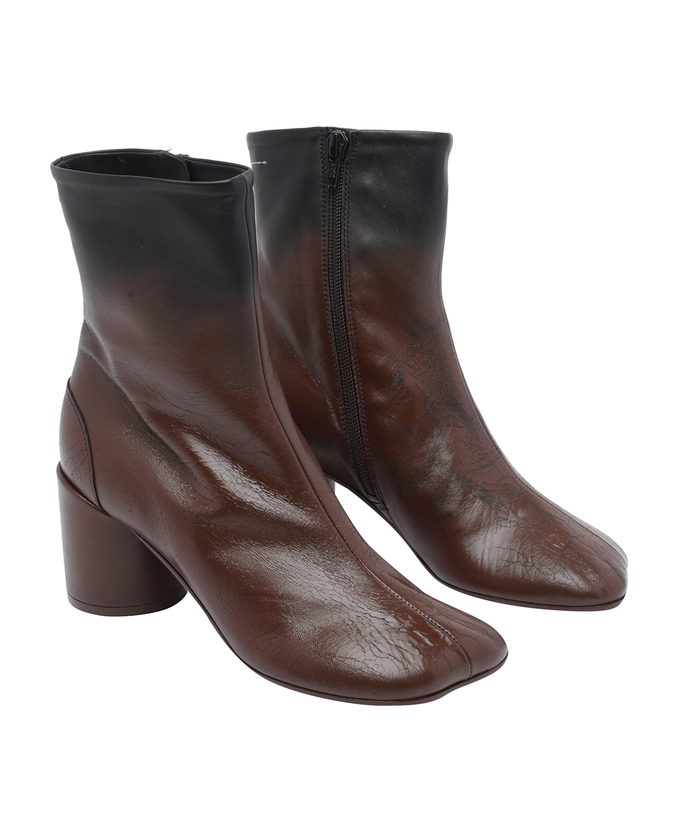 MM6 Maison Margiela Tabi Booties - BLACK/SABLE
