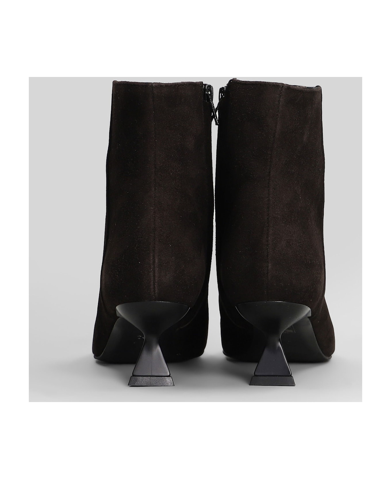 Roberto Festa Jina High Heels Ankle Boots In Dark Brown Suede - dark brown