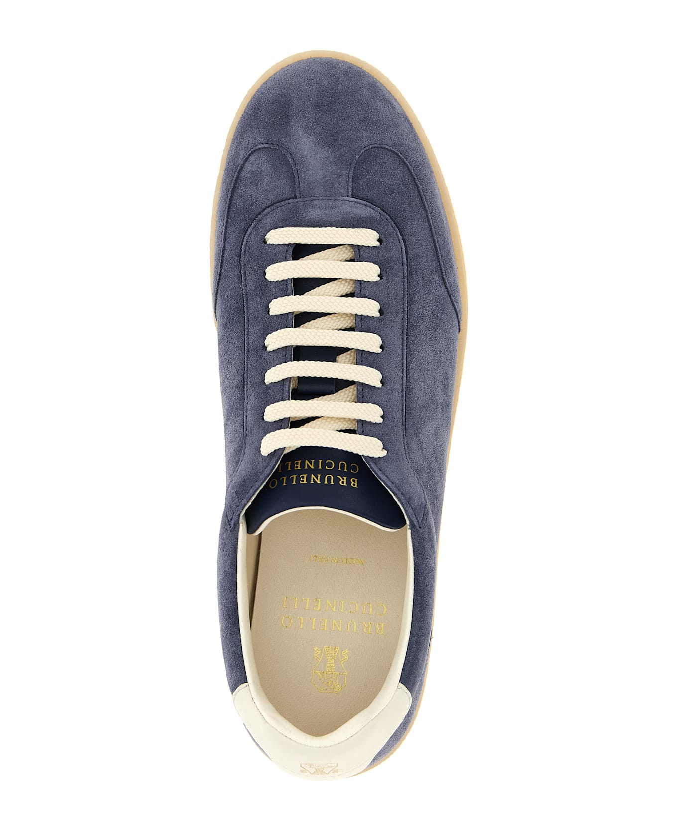 Brunello Cucinelli Washed Suede Sneakers - Blue