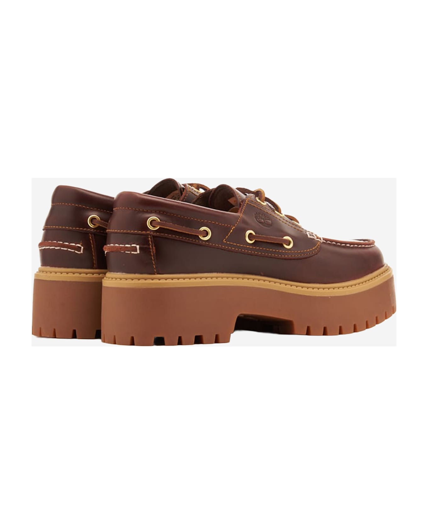 Timberland Stone Street Leather Platform Loafers - Brown