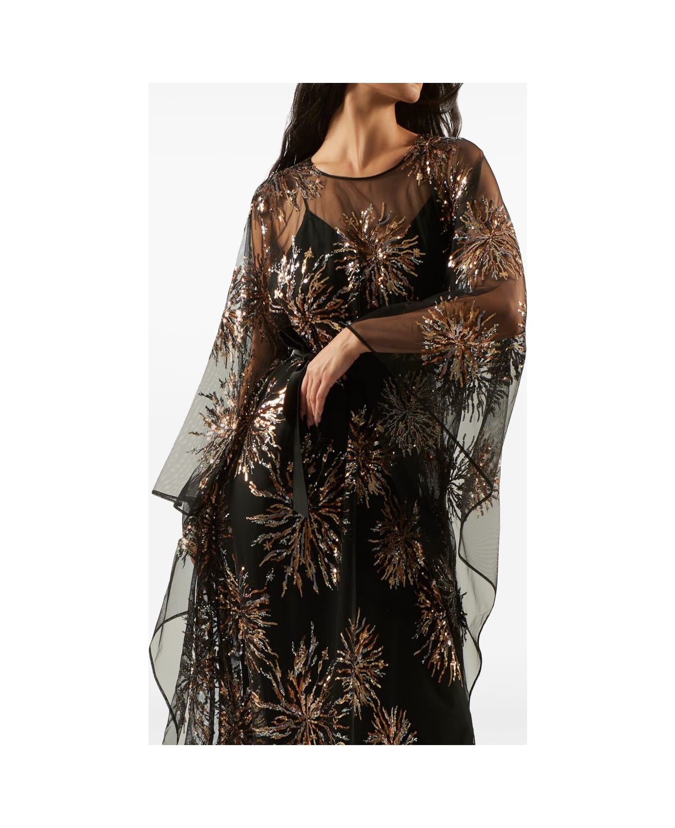 Taller Marmo Gran Soleil Long Kaftan - Black