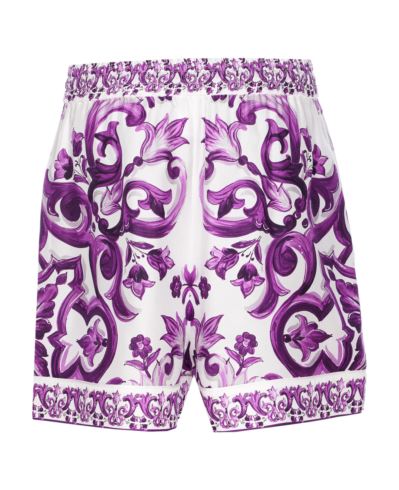 Dolce 
Gabbana Majolica Print Shorts - MAIOLICA 1L VIOLA