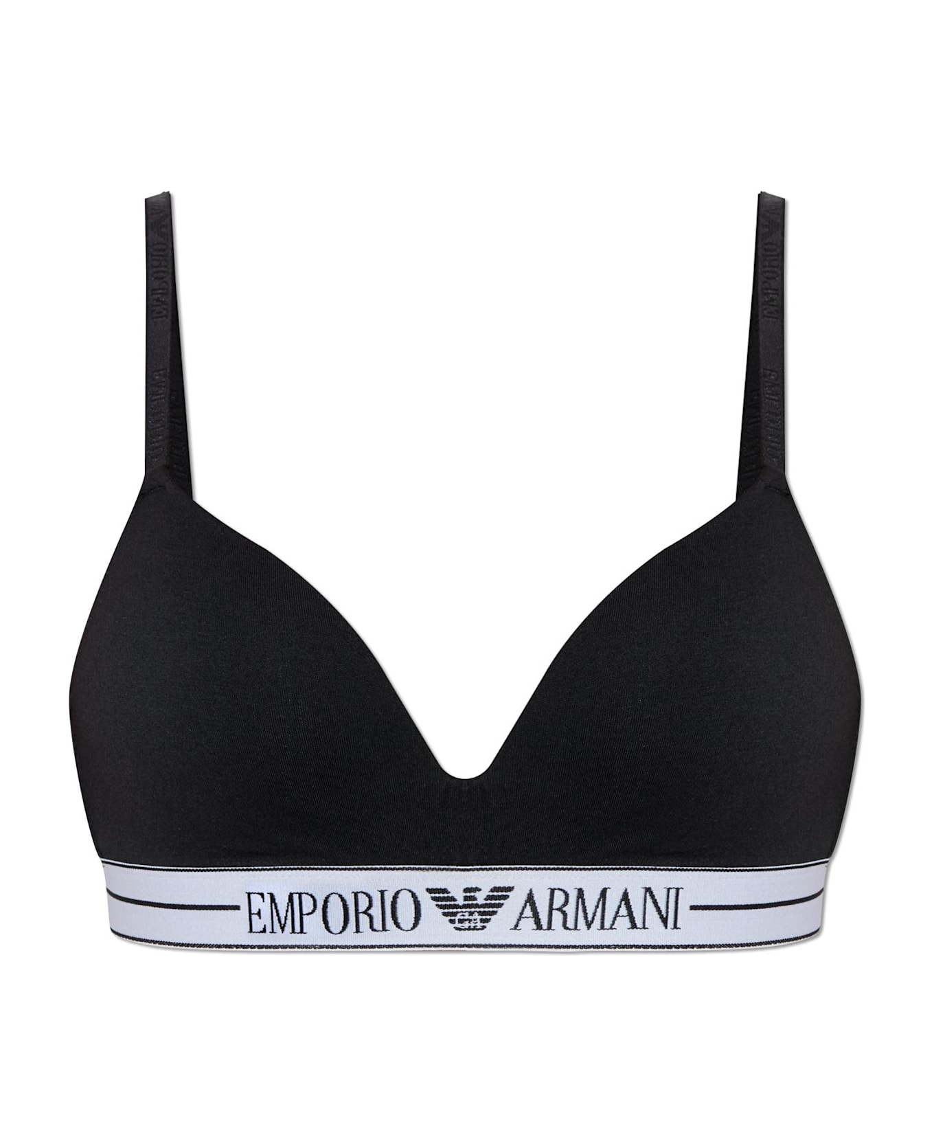 Emporio Armani Cotton Bra - Black