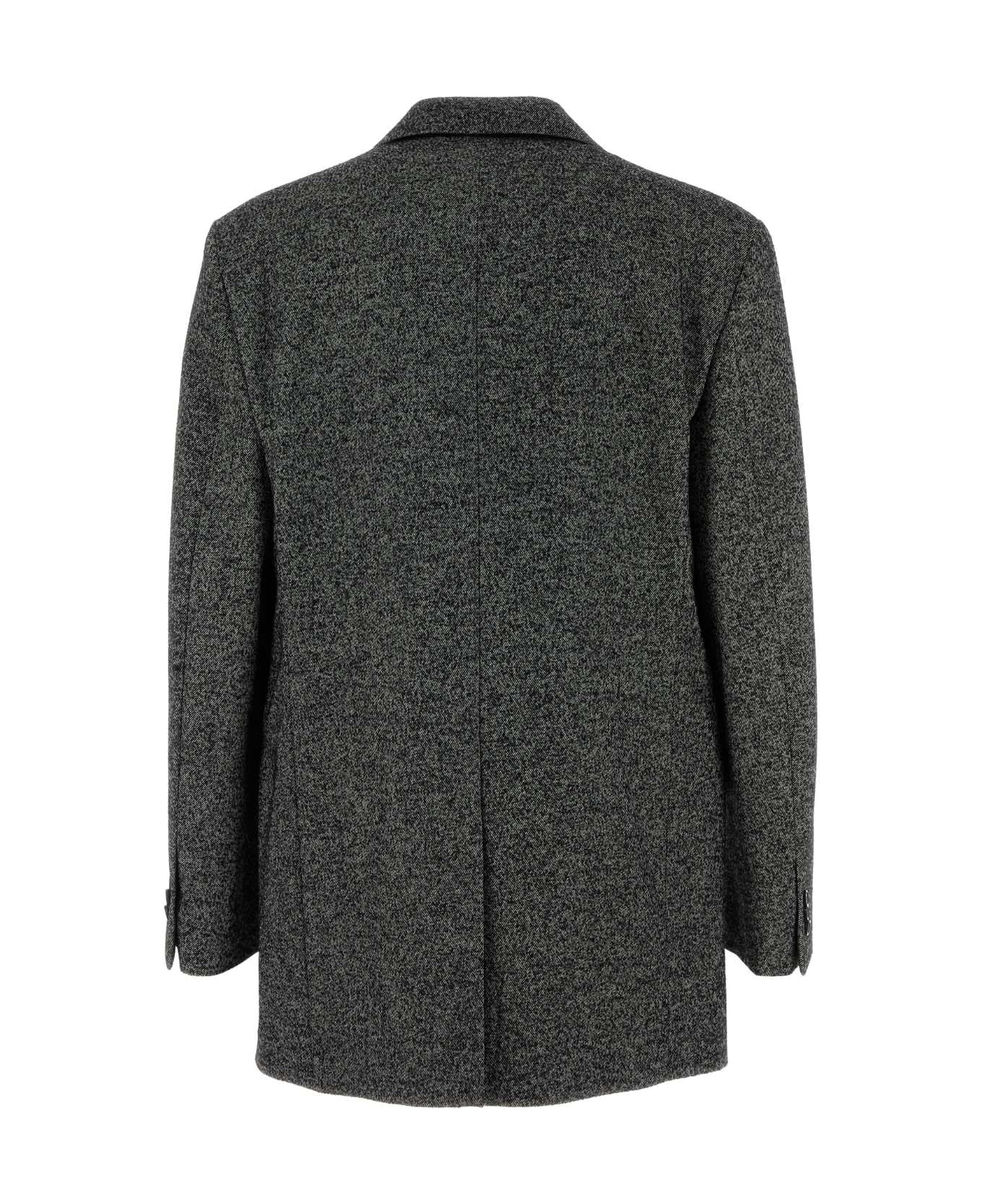 Loewe Two-tone Wool Blend Blazer - BLACKWHITE