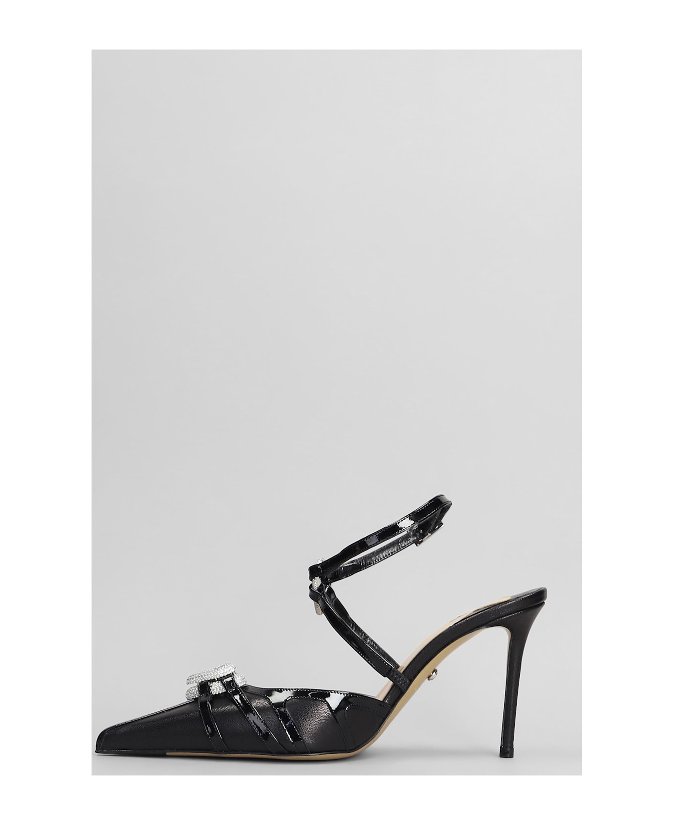 Mach & Mach Pumps In Black Leather - black