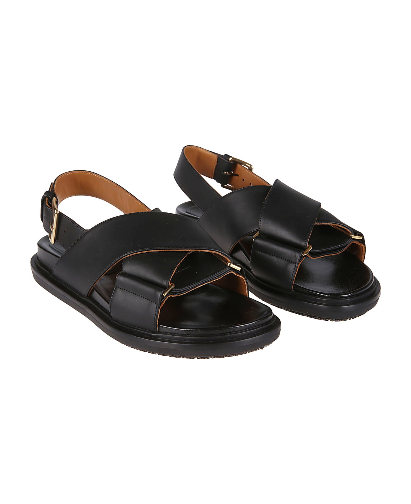 Marni Fussbett Criscross Sandals - Black