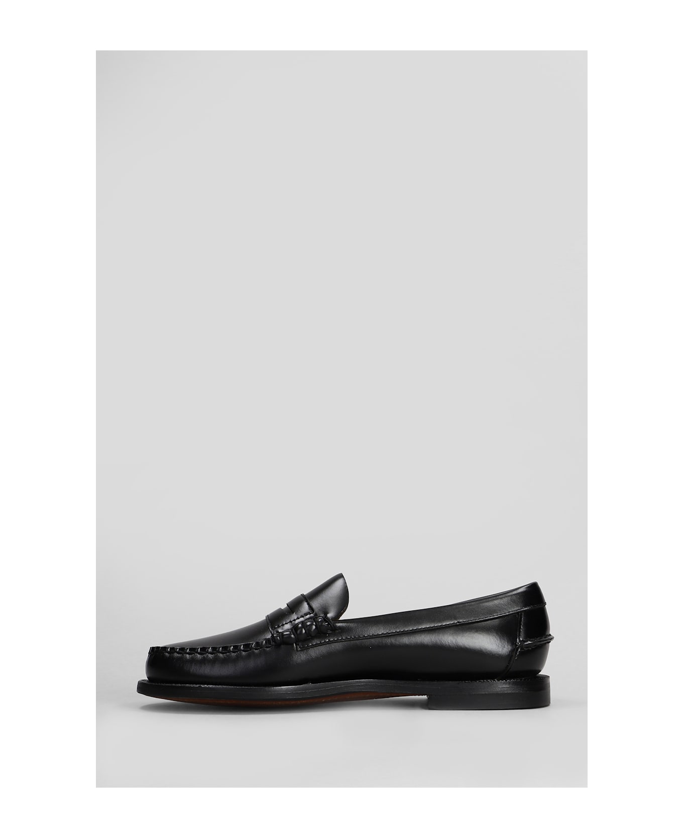 Sebago Classic Dan Loafers In Black Leather - BLACK