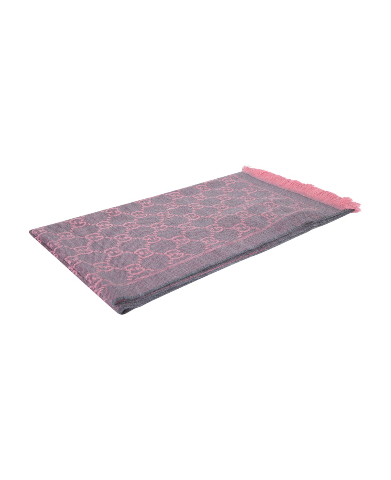 Gucci Gg Supreme Jacquard Scarf - Pink