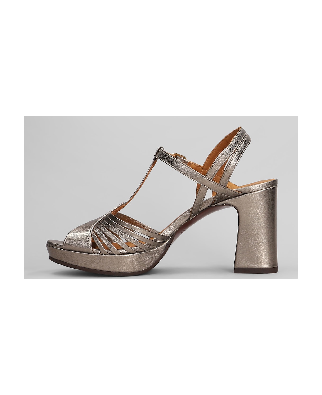 Chie Mihara Kija 46 Sandals In Gunmetal Leather - Gunmetal