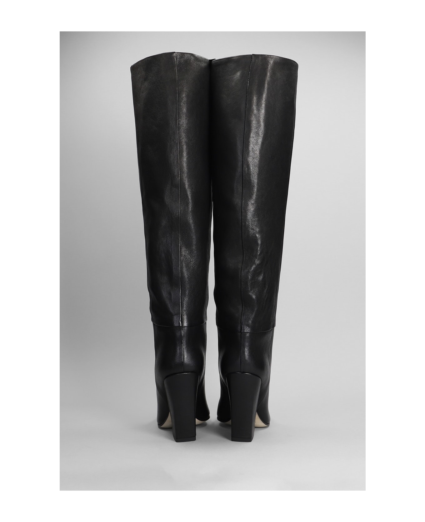 Paris Texas Jane High Heels Boots In Black Leather - black