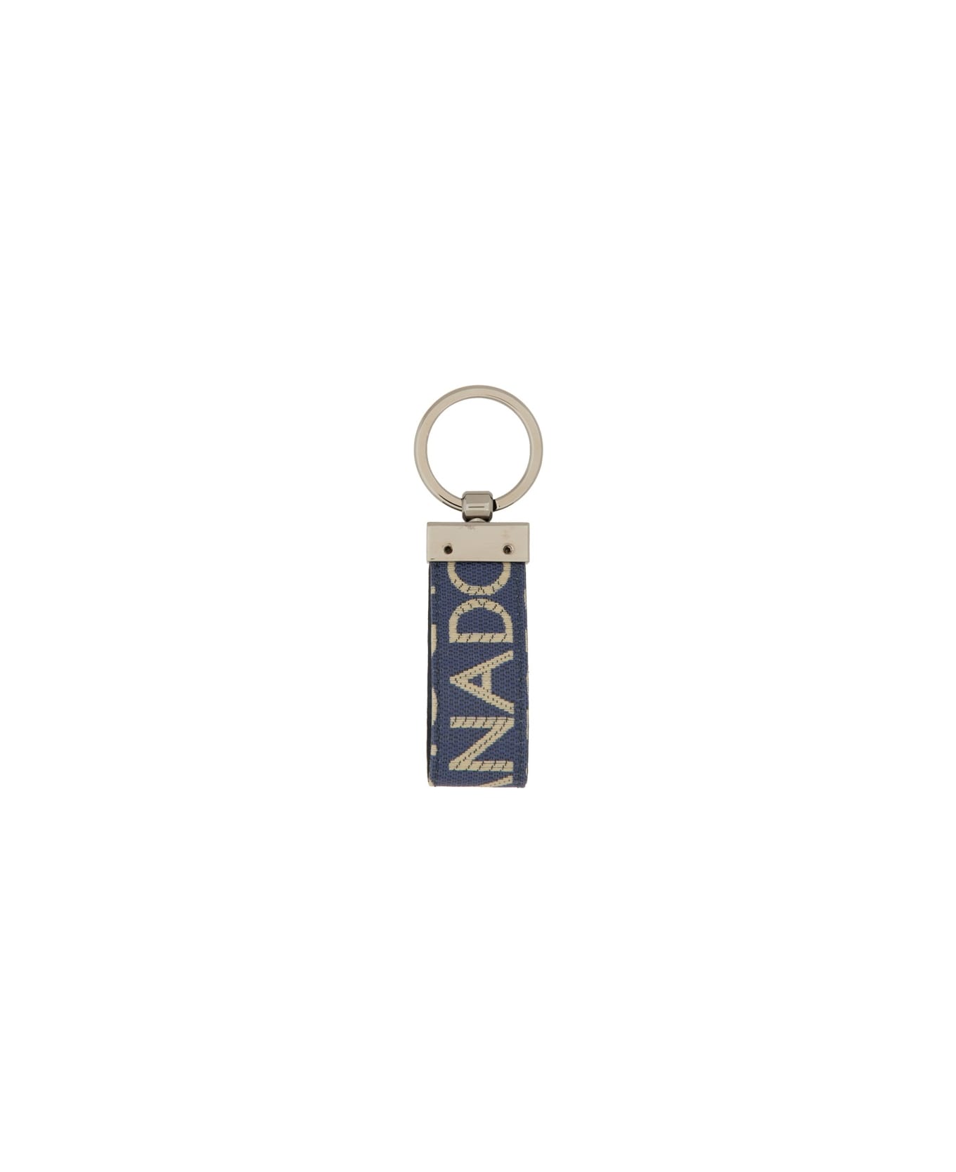 Dolce & Gabbana Keychain With Logoed Label - BLUE