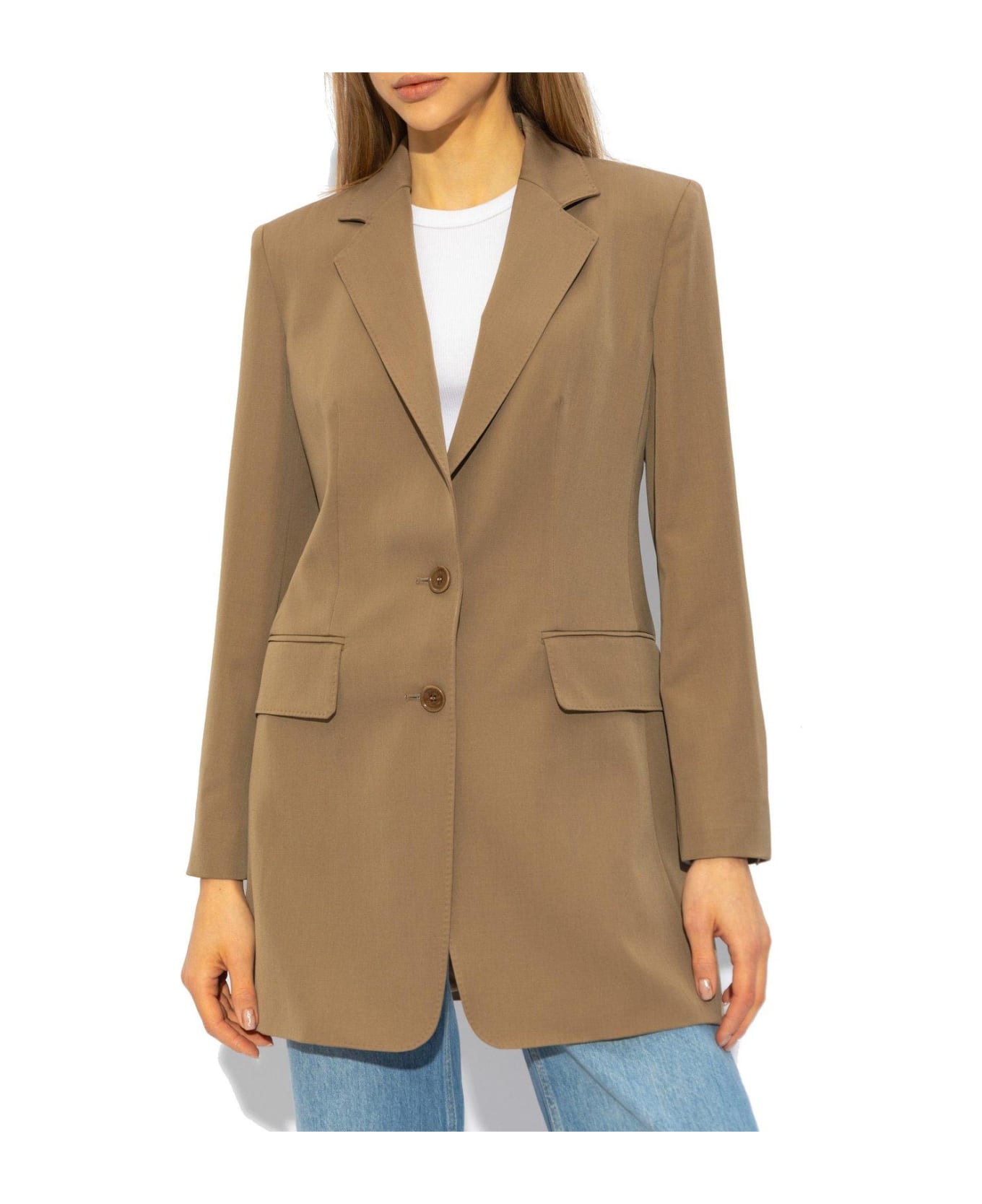 Max Mara Caprile Single-breasted Blazer - Mud