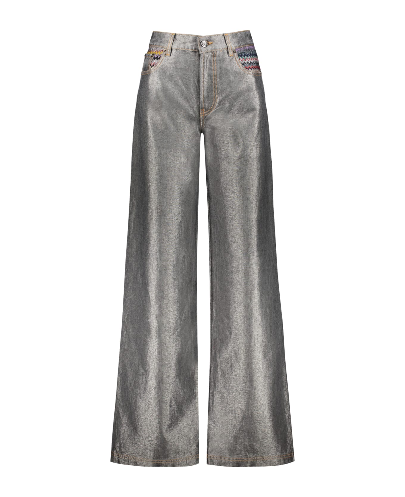 Missoni Wide-leg Jeans - Silver デニム