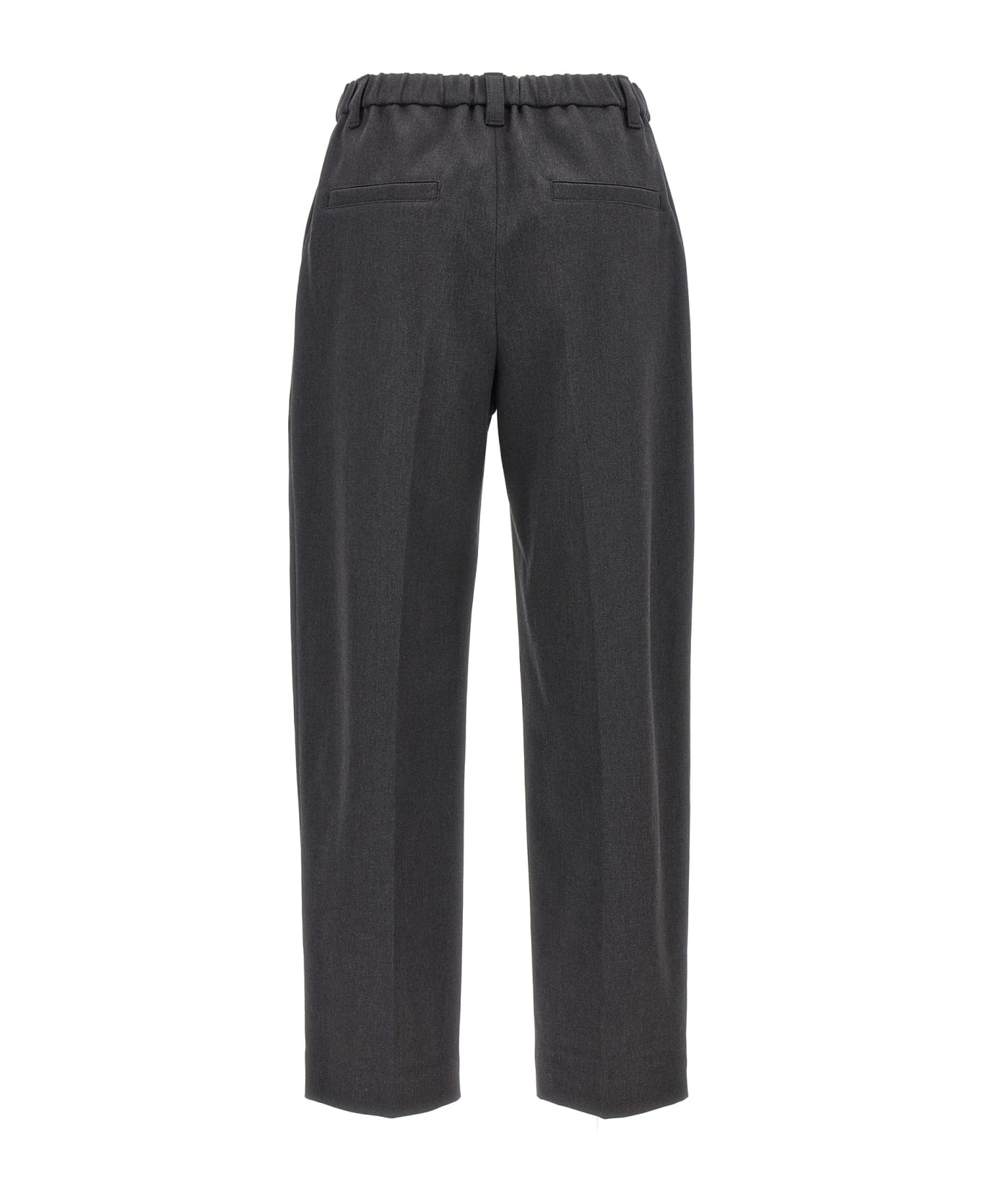 Brunello Cucinelli Cotton Trousers - Gray