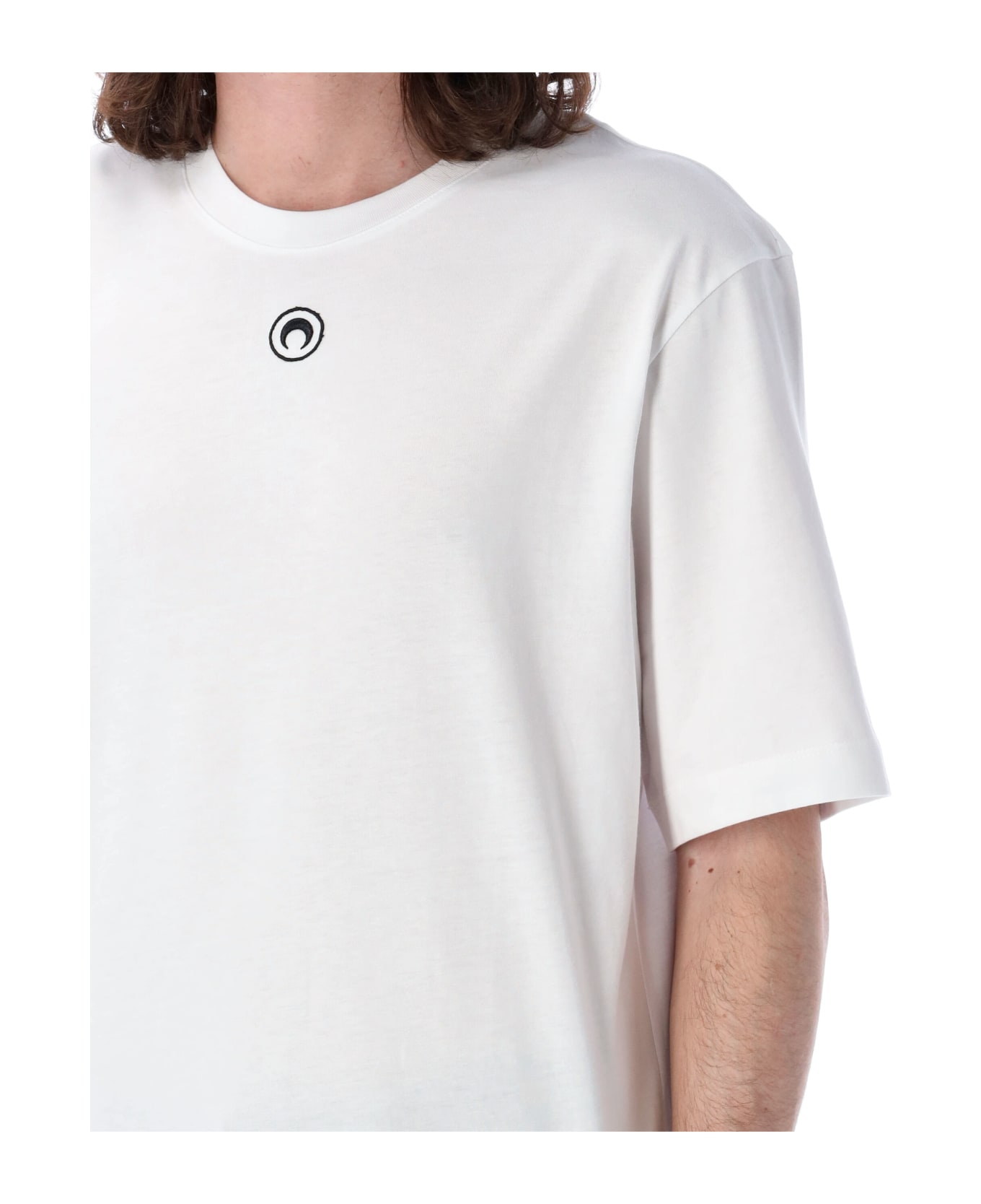 Marine Serre Organic Cotton Jersey Plain T-shirt - White シャツ