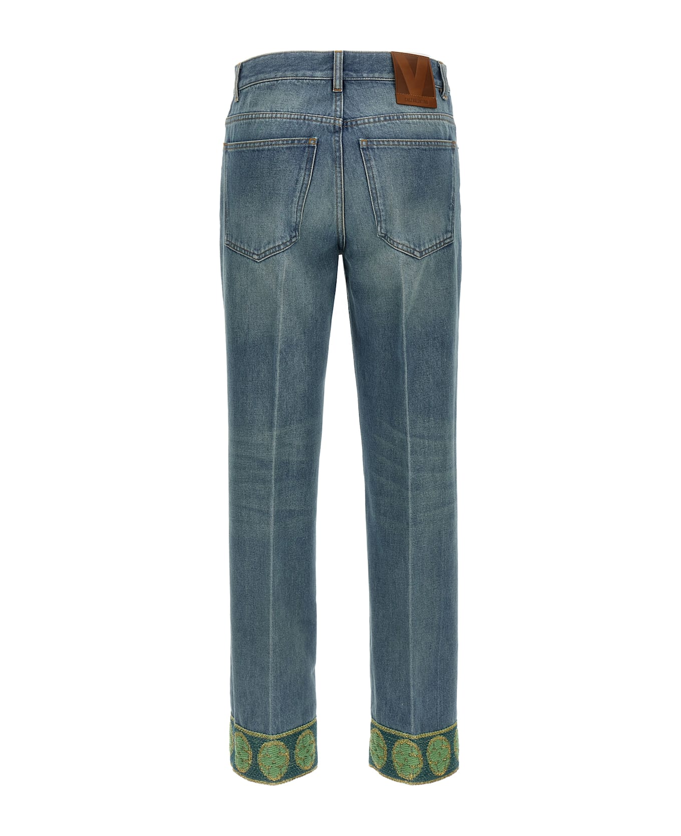 Valentino Garavani Jacquard Jeans - Blue